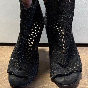 Aldo Black Cutout Heels